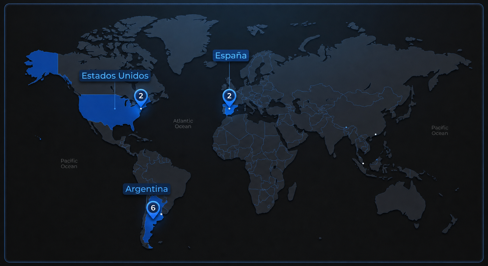 Mapa global clientes BrandFlow